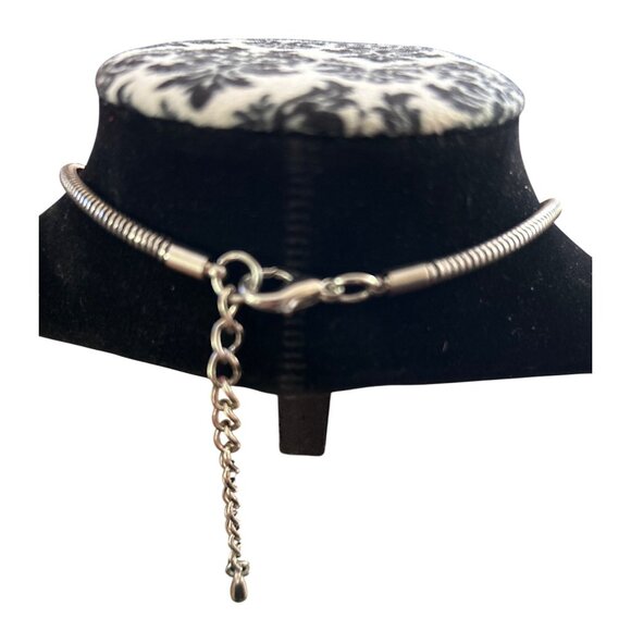 Teardrop Crystal Statement Necklace & Earring Set Nickel Free Silver Black Clear - Picture 4 of 5